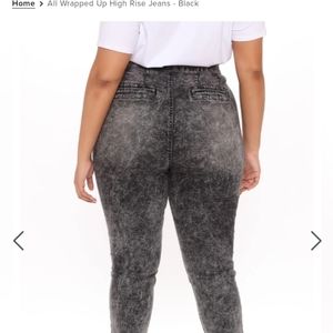 Wrapped Up High Rise Jeans - Black